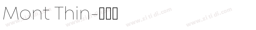 Mont Thin字体转换